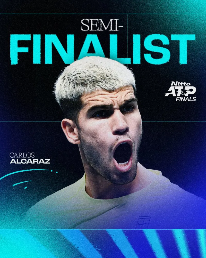 ATP总决赛碾压澳网，阿尔卡拉斯带队取胜